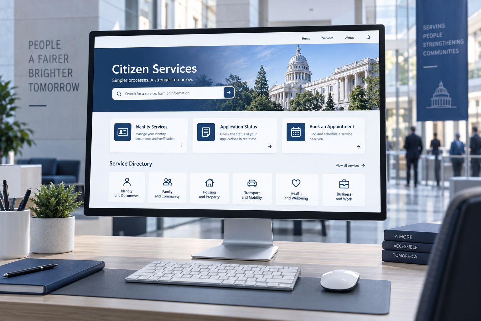Illustrative project visual: GovTech Portal Modernization